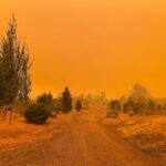 The property on the second day of evacuation
